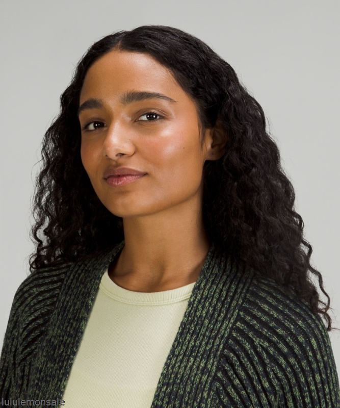 Lululemon Damen DELULU470 | Grünes Laub Pullover Aus Baumwoll-kaschmir-gemisch